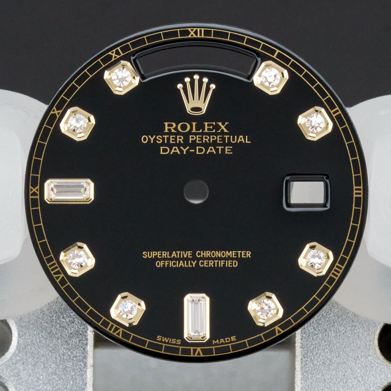 Rolex Day-Date, 18238/118238, Black Big Diamond dial, Swiss Made