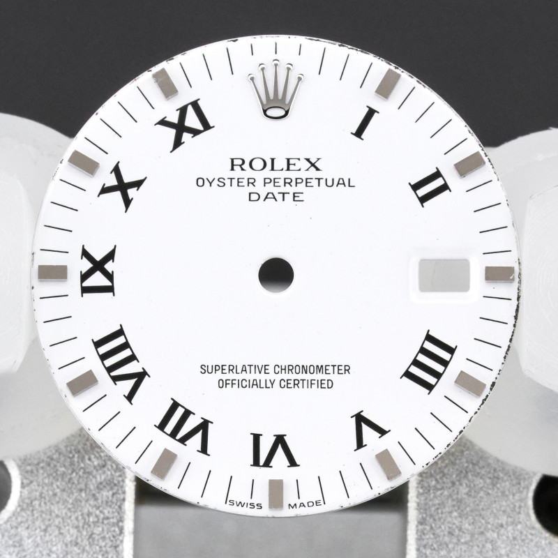 Rolex Oyster Perpetual Date, 115200/115210, White Roman dial, Swiss Made