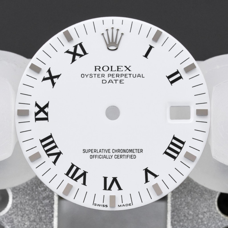 Rolex Oyster Perpetual Date, 115200/115210, White Roman dial, Swiss Made