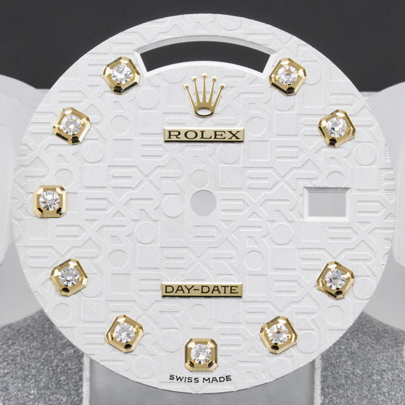 Rolex Day Date, 18238, Silver Jubilee Big Diamond dial, Swiss Made