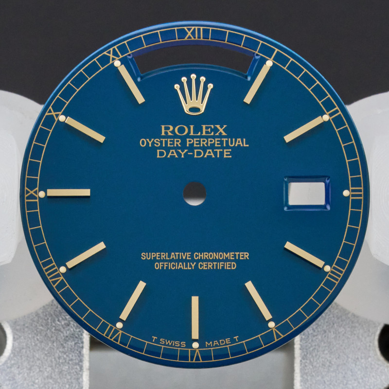 Rolex Day-Date, 18238/118238, Blue dial, T Swiss Made T