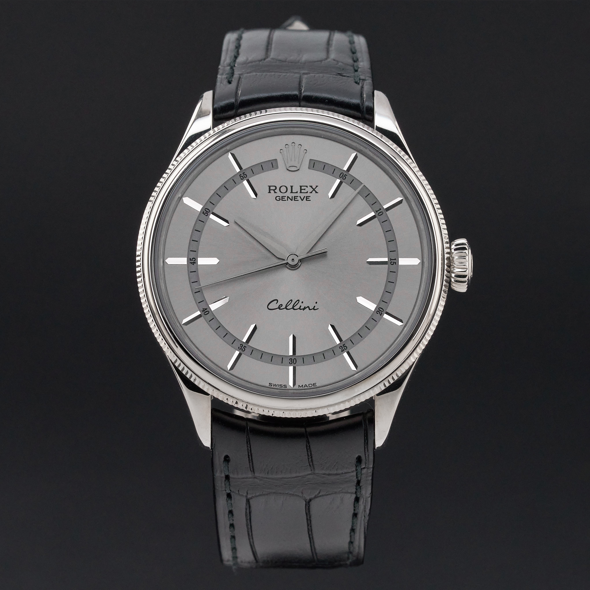 Rolex Cellini Time, 50509, 39mm, 2020, White gold, Grey dial, Fullset, 1y warranty