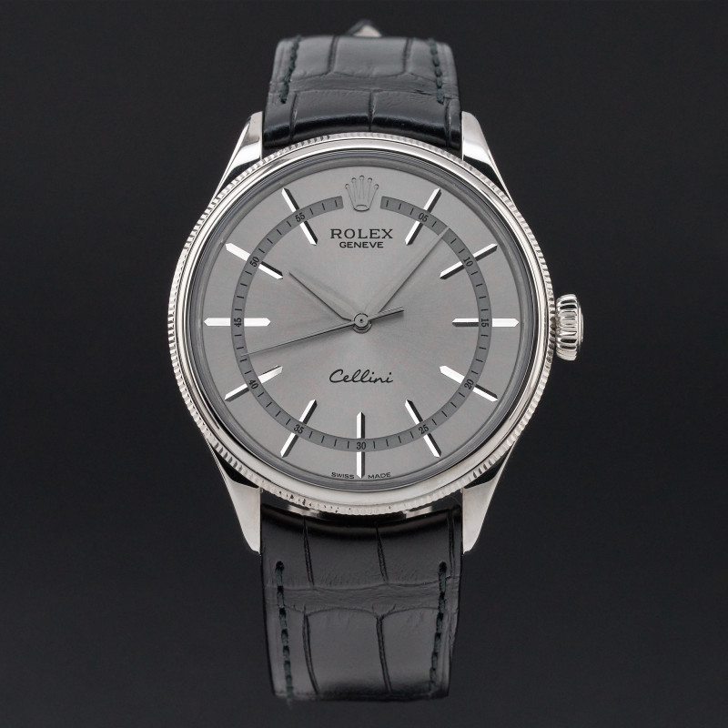 Rolex Cellini Time, 50509, 39mm, 2020, White gold, Grey dial, Fullset, 1y warranty