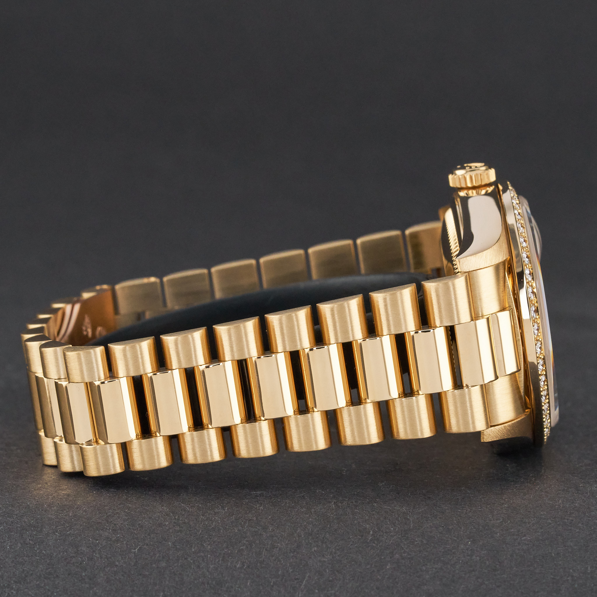 Rolex Day Date President, 18348, 36mm, 1995, Yellow gold, Champagne String Diamond dial, Fullset, 1y warranty