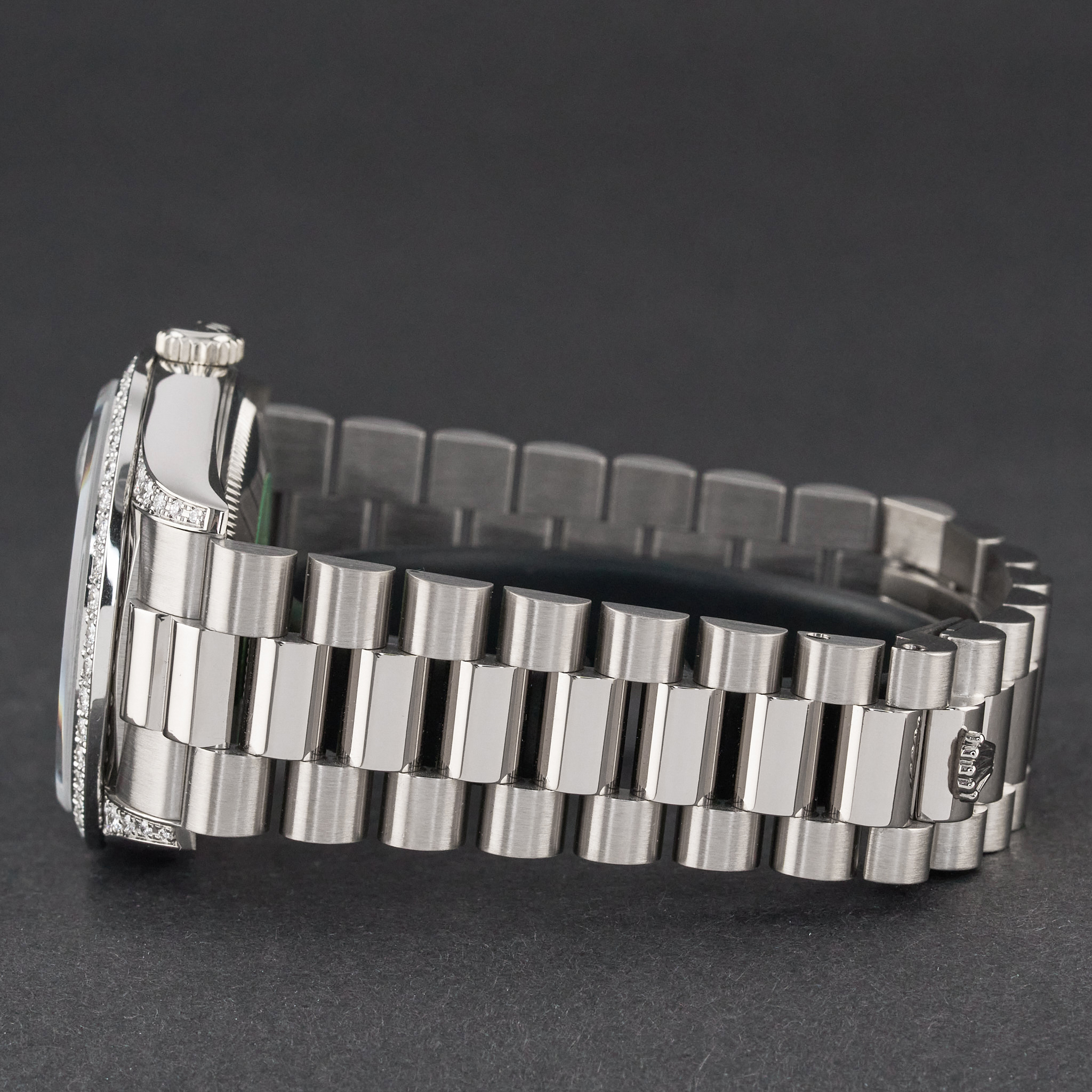Rolex Day Date President, 18389, 36mm, 1995, White gold, Silver Myriad Diamond Arabic dial, Fullset, 1y warranty