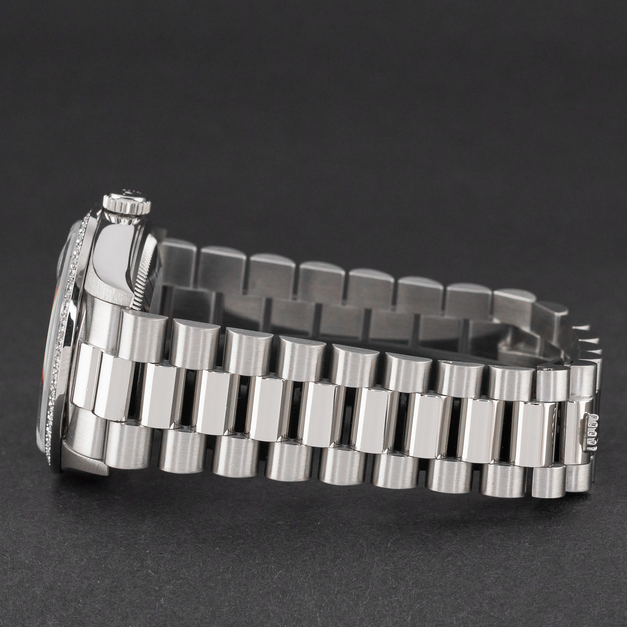 Rolex Day Date President, 18346, 36mm, 1993, Platinum, Silver Myriad Diamond Roman dial, Fullset, 1y warranty