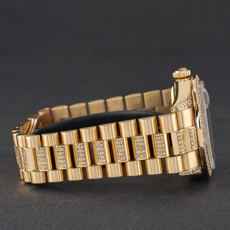 Rolex Day Date President, 18238, 36mm, 1991, Yellow gold, Blue Vignette Small Diamond dial, Fullset, 1y warranty