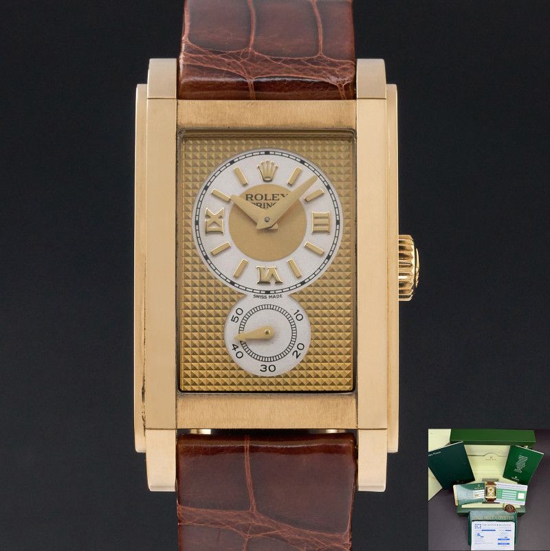 Rolex Cellini Prince, 5440, 28mm, 2006, Champagne Roman dial, Fullset, 1y warranty