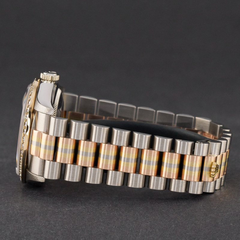 Rolex Day Date President, Rare TRIDOR, 18349, 36mm, 1989, Silver Diamond dial, Fullset, 1y warranty