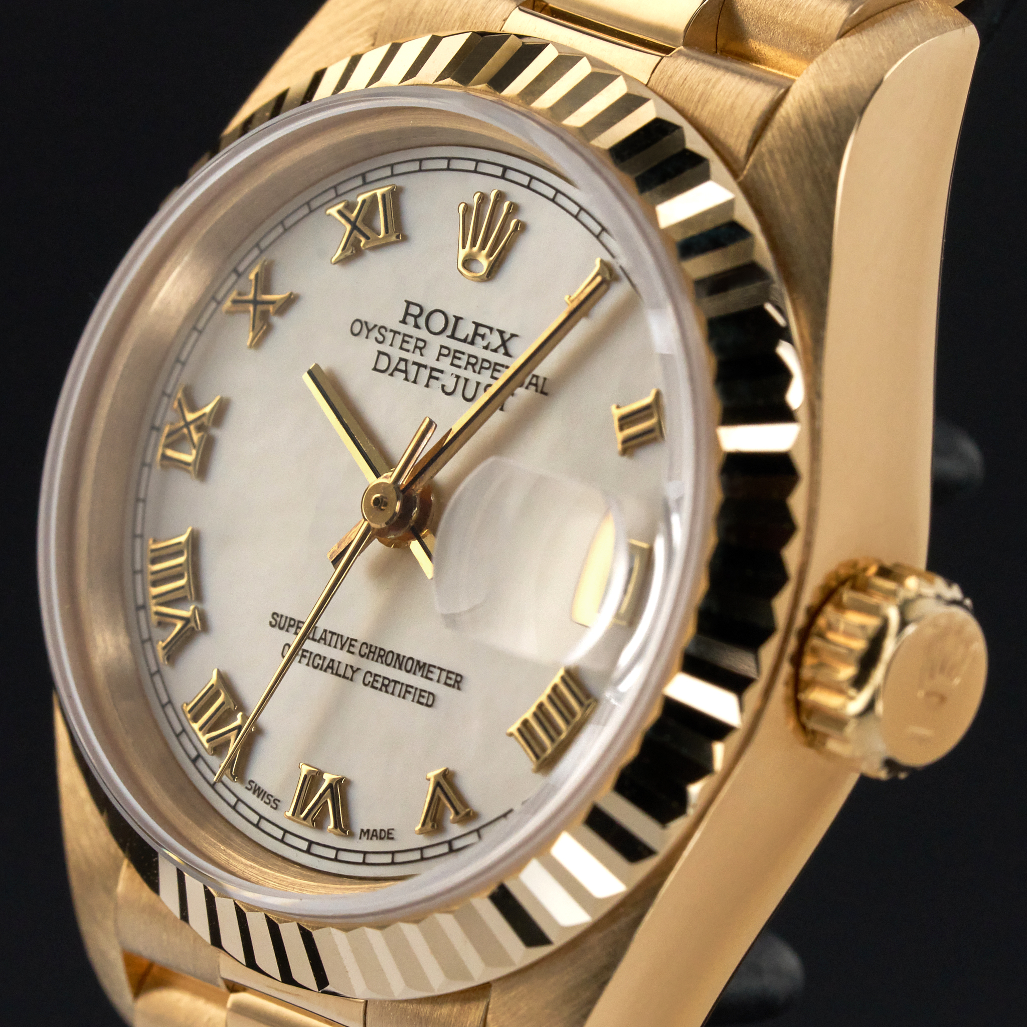 Rolex Lady Datejust, 69178, 26mm, 1993, Yellow gold, Silver MOP Roman dial, Fullset, 1y warranty