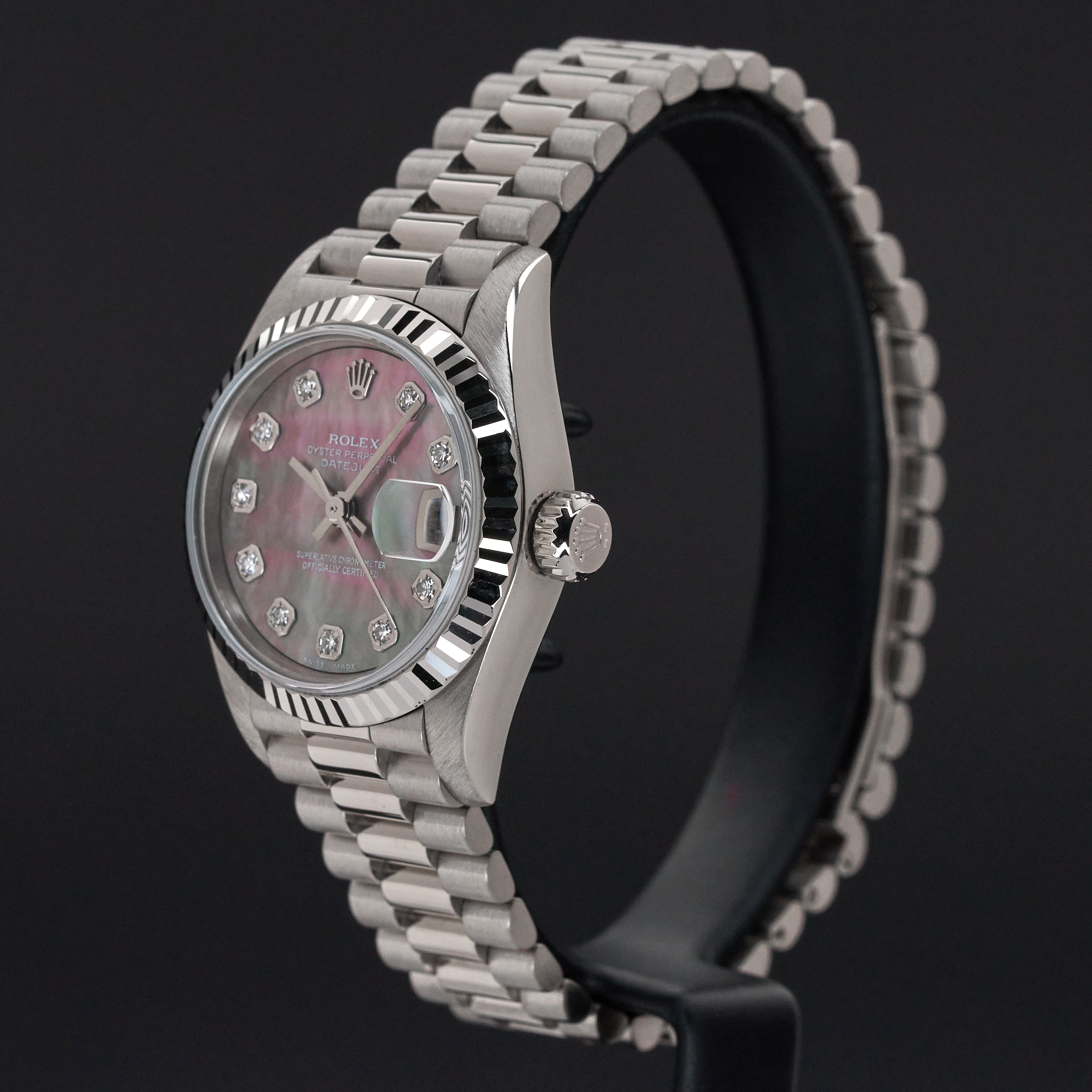 Rolex Lady Datejust, 69179, 26mm, 1996, White gold, Tahitian MOP Big Diamond dial, Fullset, 1y warranty