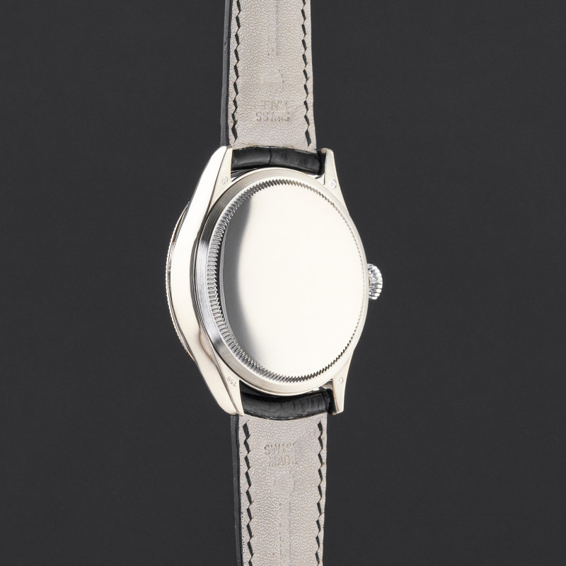 Rolex Cellini Date, 50519, 39mm, 2016, White Gold, Black Guilloche dial, Fullset, 1y warranty