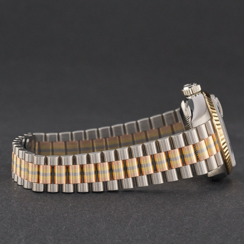 Rolex Lady Datejust, Rare TRIDOR, 69179, 26mm, 1988, Salmon Small Diamond dial, Fullset, 1y warranty