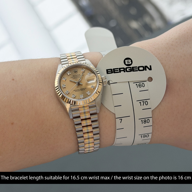 Rolex Lady Datejust, Rare TRIDOR, 69179, 26mm, 1988, Salmon Small Diamond dial, Fullset, 1y warranty