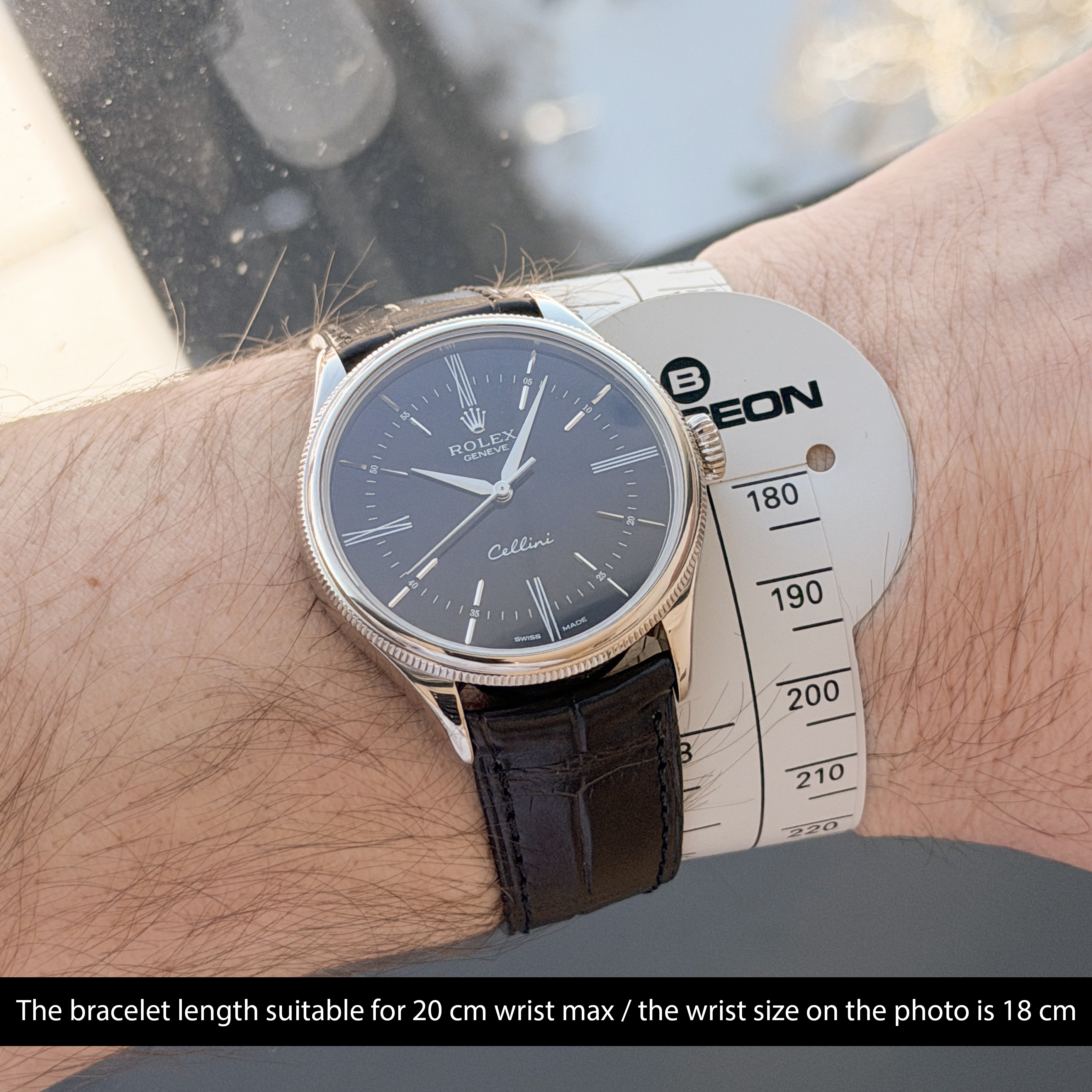 Rolex Cellini Time, 50509, 39mm, 2018, White gold, Black Roman dial, Fullset, 1y warranty