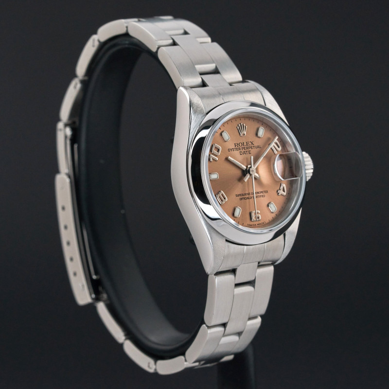 Rolex Oyster Perpetual Lady Date, 79160, 26mm, 2000, Steel, Pink Arabic dial, Fullset, 1y warranty