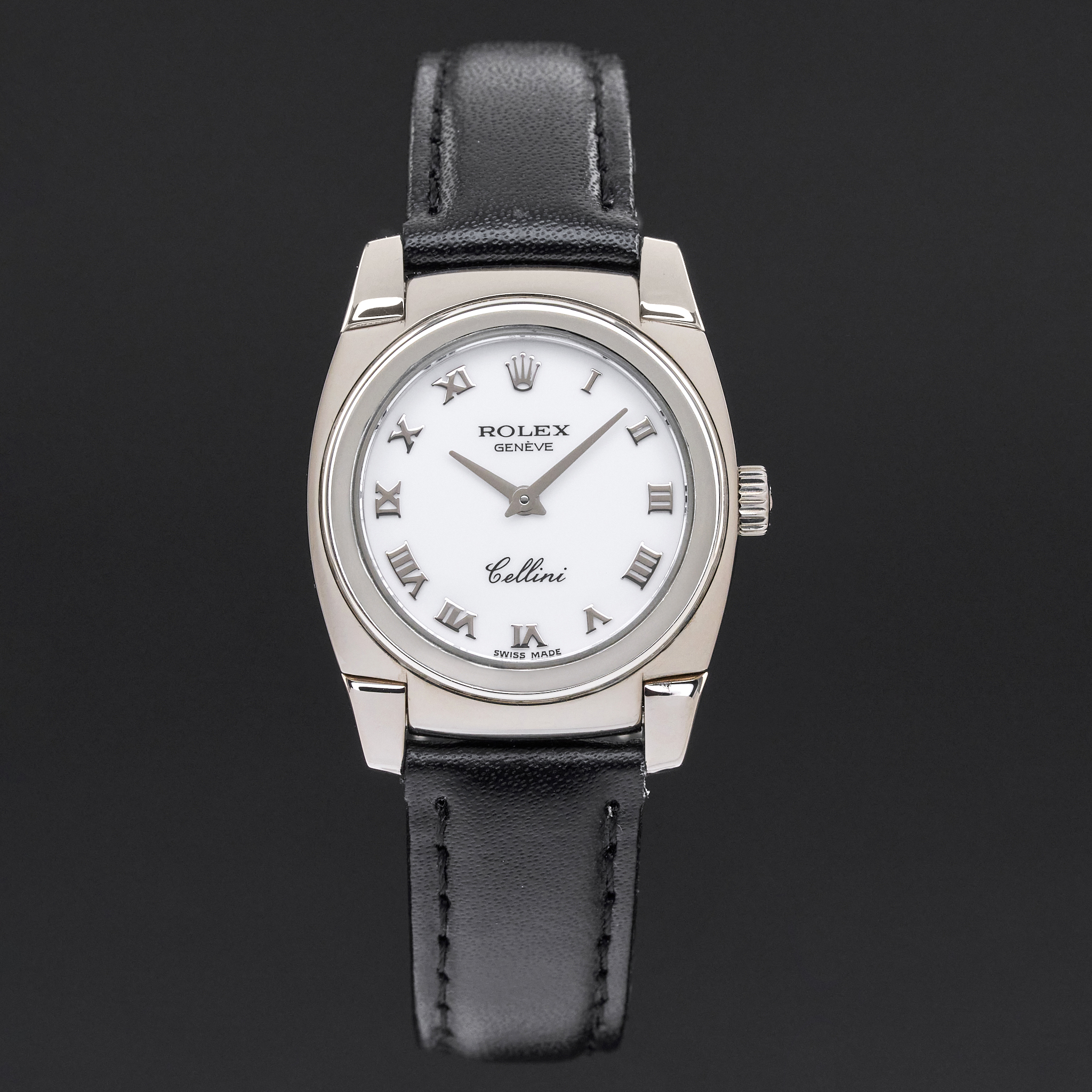 Rolex Cellini Cestello, 5310, 26mm, 2001, White gold, White Roman dial, Fullset, 1y warranty
