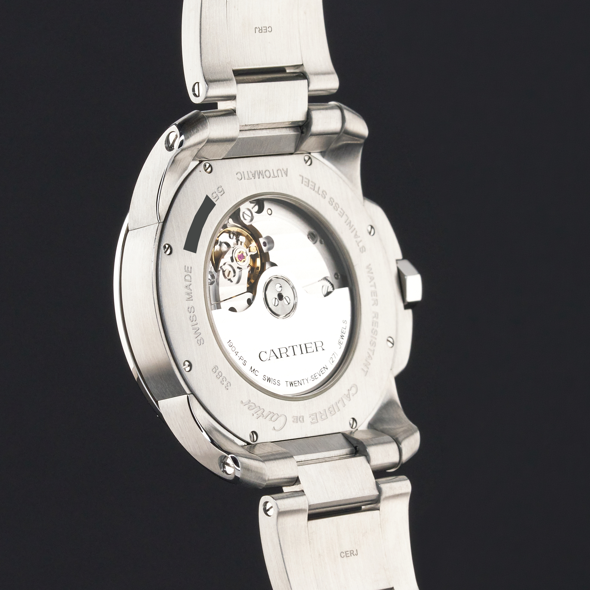 Cartier Calibre de Cartier, W7100016, 42mm, 2012, Steel, Black Roman dial, Fullset, 1y warranty