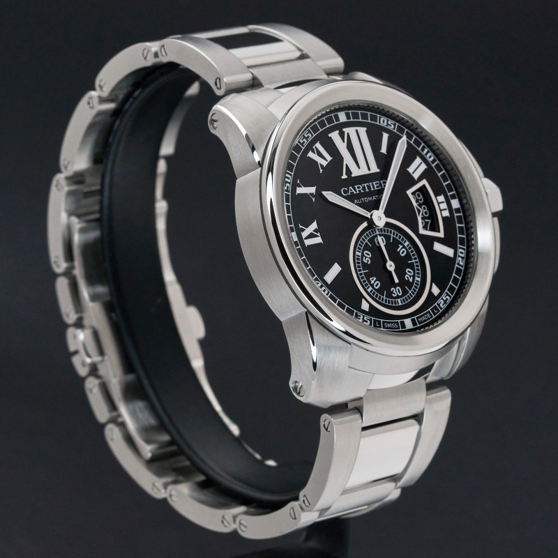 Cartier Calibre de Cartier, W7100016, 42mm, 2012, Steel, Black Roman dial, Fullset, 1y warranty