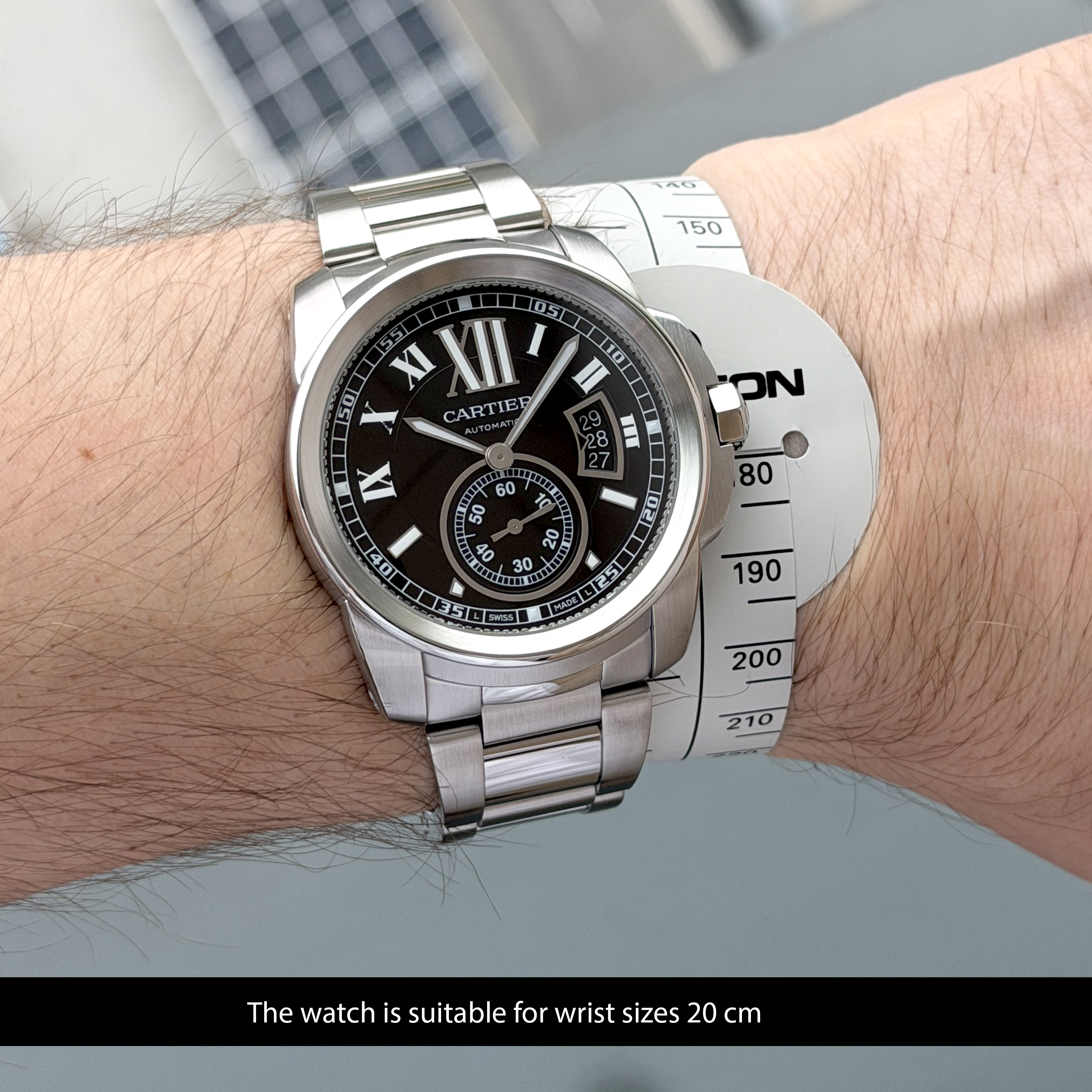 Cartier Calibre de Cartier, W7100016, 42mm, 2012, Steel, Black Roman dial, Fullset, 1y warranty