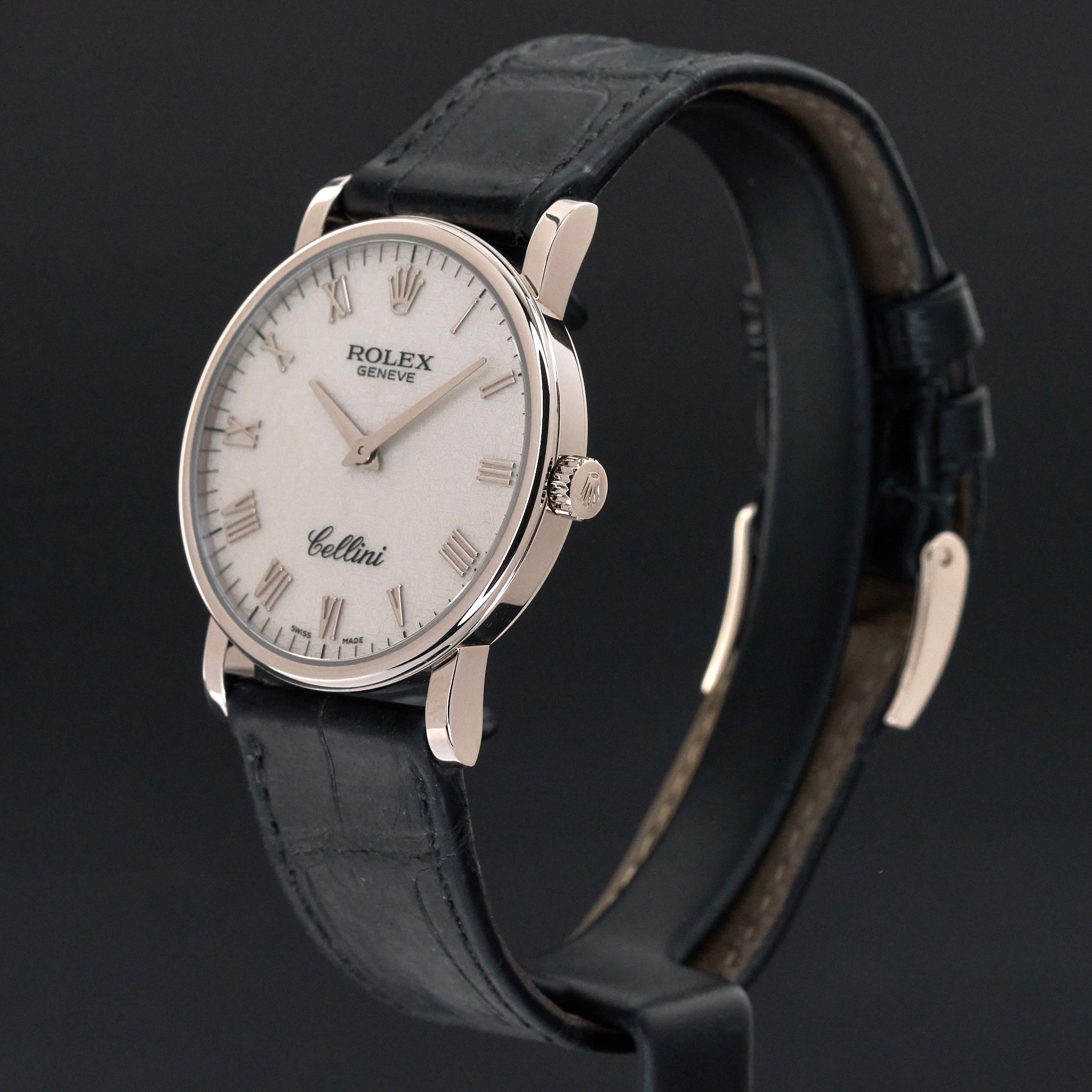 Rolex Cellini, 5115, 32mm, White gold, Silver Jubilee Roman dial, Fullset, 1 y warranty