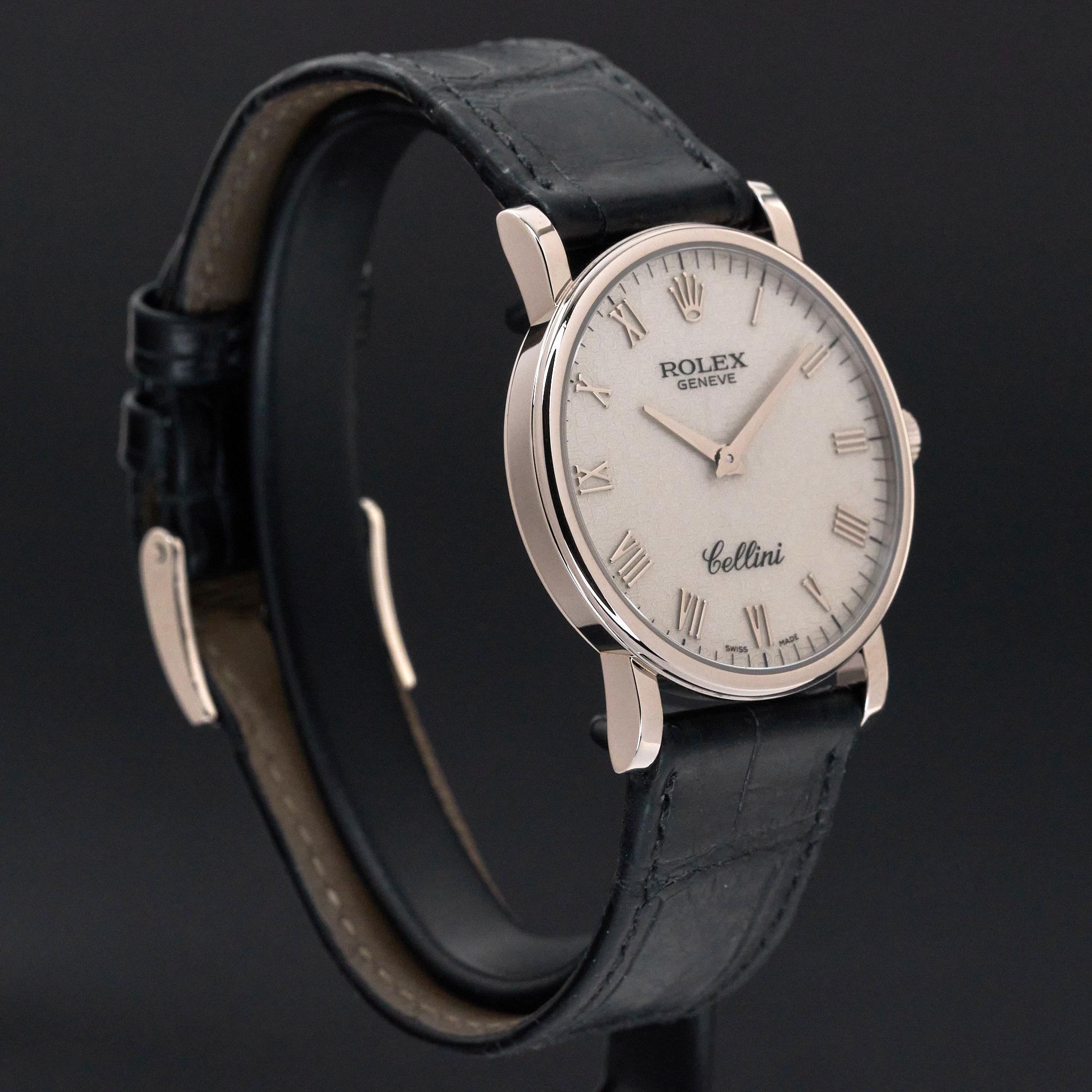 Rolex Cellini, 5115, 32mm, White gold, Silver Jubilee Roman dial, Fullset, 1 y warranty