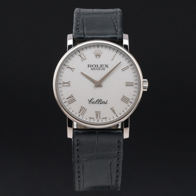 Rolex Cellini, 5115, 32mm, White gold, Silver Jubilee Roman dial, Fullset, 1 y warranty