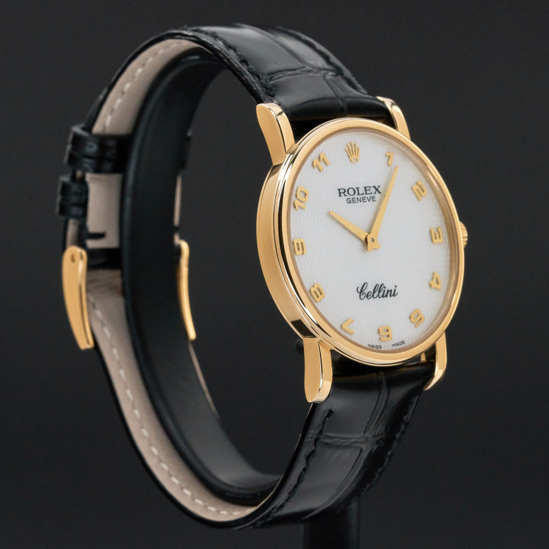 Rolex Cellini 5115/8, 32mm, 2006, Yellow gold, Ivory MOP Arabic dial, Fullset, 1y warranty