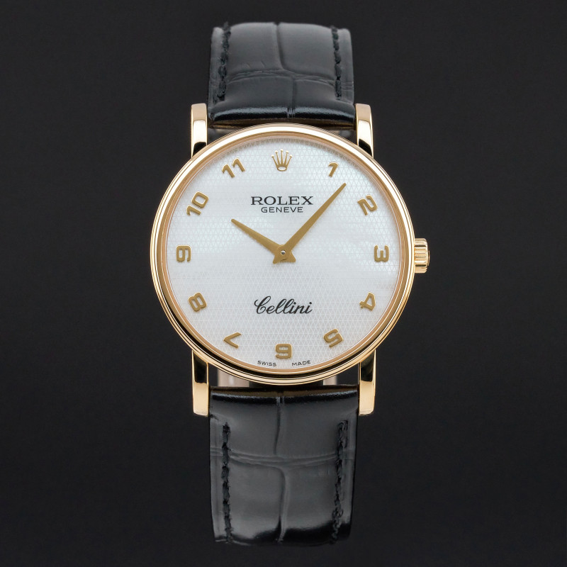 Rolex Cellini 5115/8, 32mm, 2006, Yellow gold, Ivory MOP Arabic dial, Fullset, 1y warranty