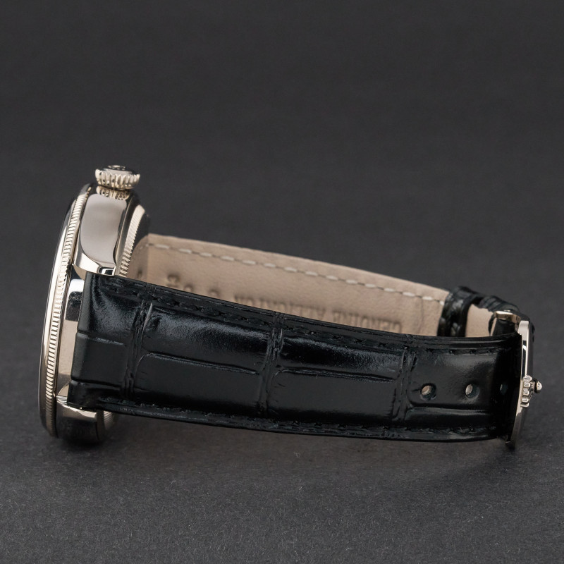 Rolex Cellini Dual Time, 50529, 39mm, 2020, White gold, Black Guilloche dial, Fullset, 1y warranty