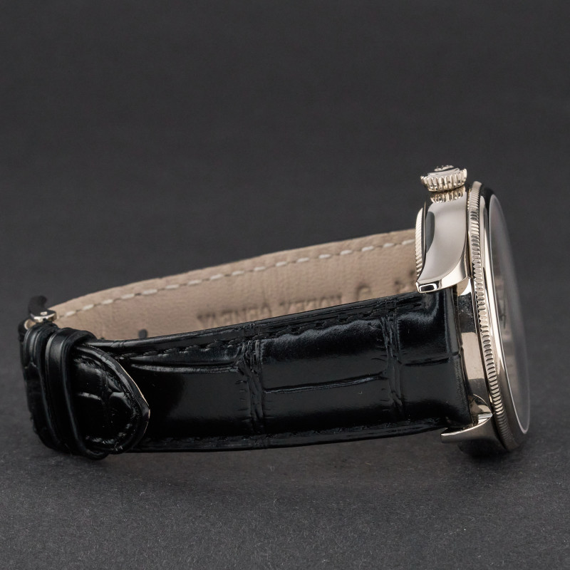 Rolex Cellini Dual Time, 50529, 39mm, 2020, White gold, Black Guilloche dial, Fullset, 1y warranty