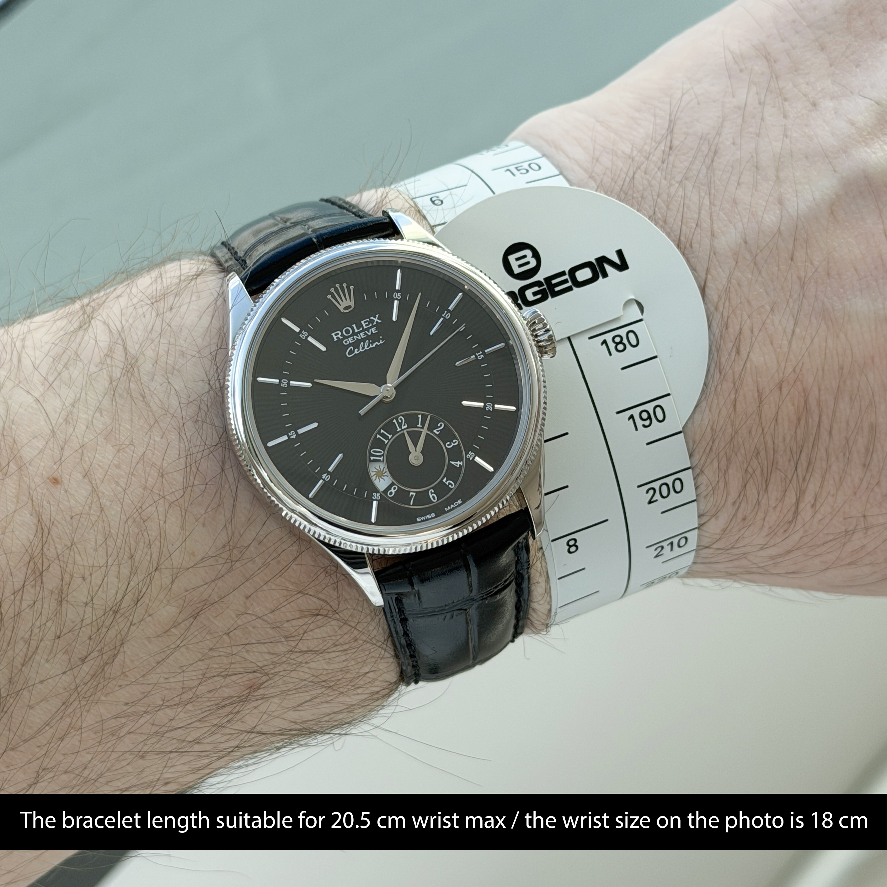 Rolex Cellini Dual Time, 50529, 39mm, 2020, White gold, Black Guilloche dial, Fullset, 1y warranty