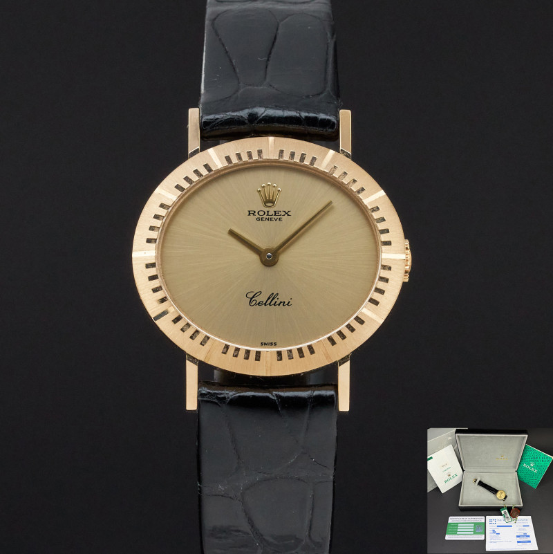 Rolex Cellini, 4081, 25mm, 1995, Yellow gold, Champagne dial, Fullset, 1y warranty