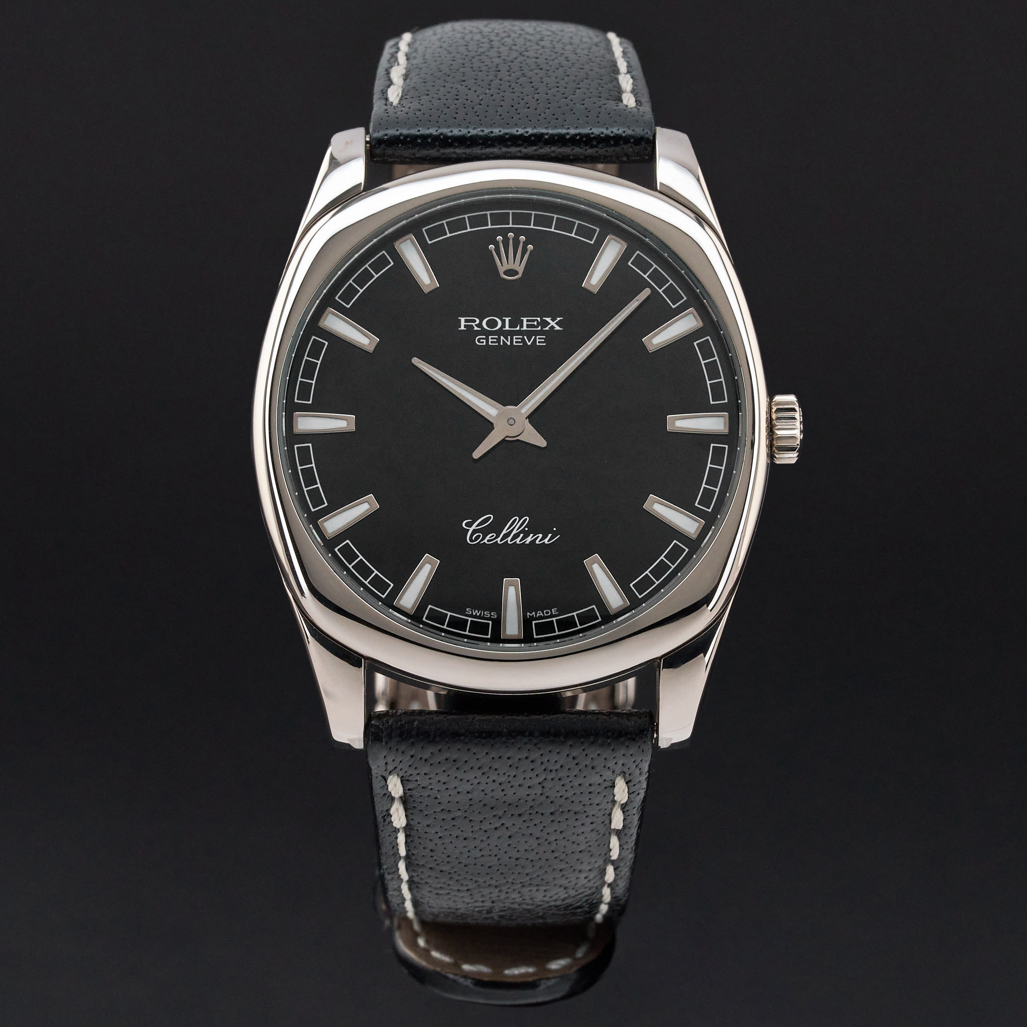 Rolex Cellini Danaos, 4243/9, 38mm, 2006, White gold, Black dial, Fullset, 1y warranty