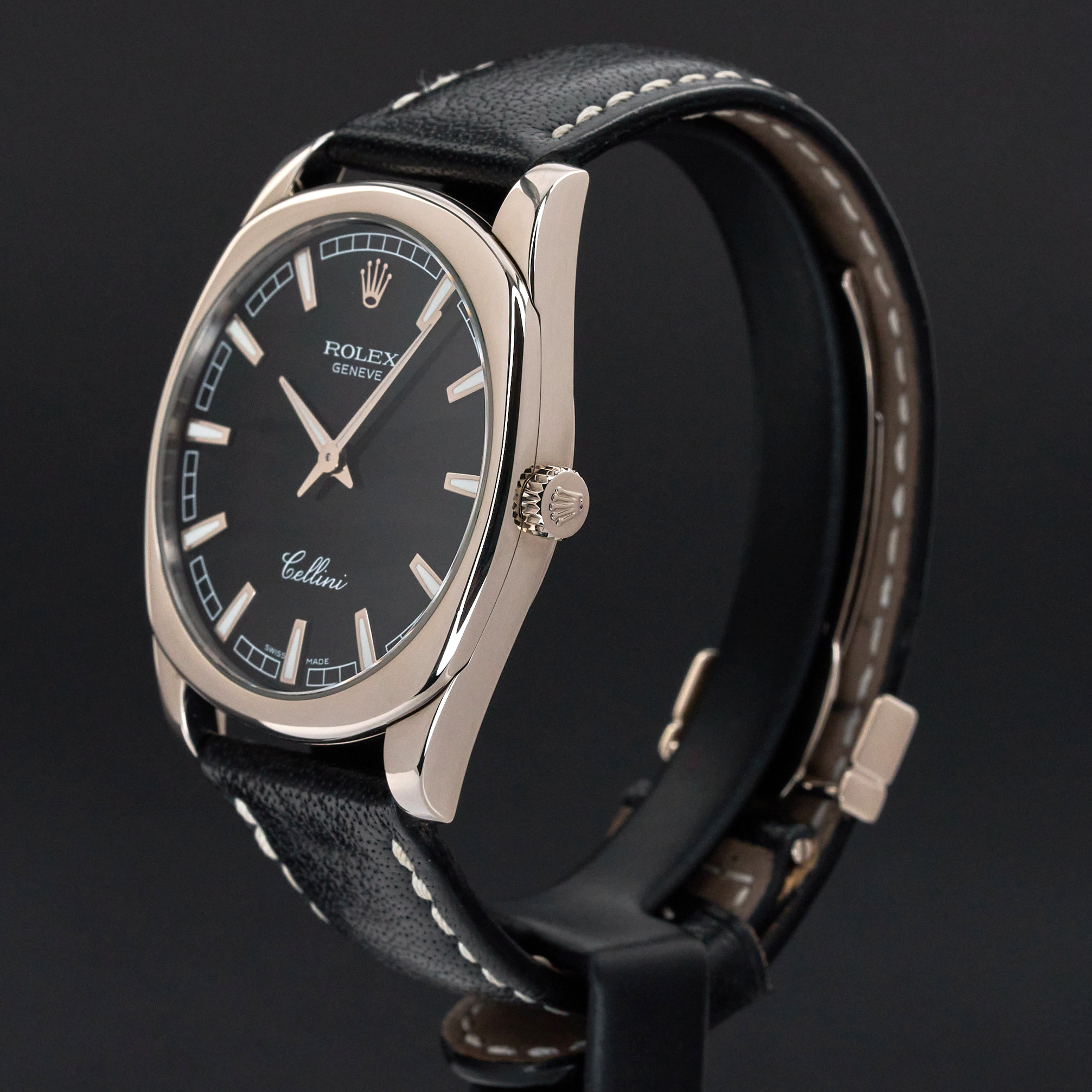 Rolex Cellini Danaos, 4243/9, 38mm, 2006, White gold, Black dial, Fullset, 1y warranty