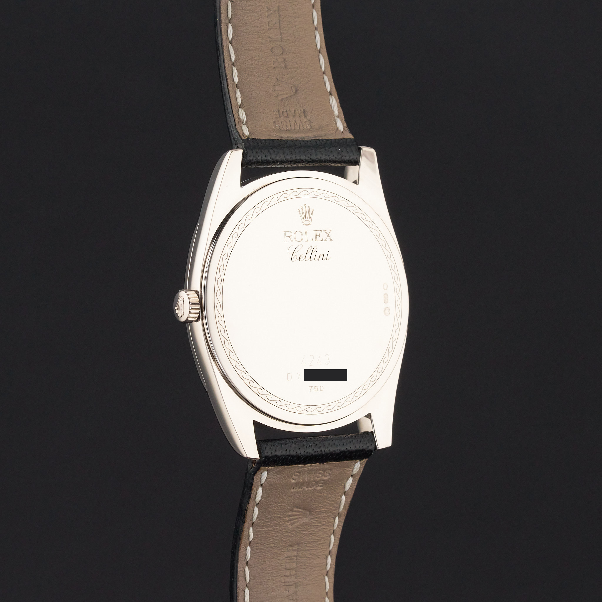 Rolex Cellini Danaos, 4243/9, 38mm, 2006, White gold, Black dial, Fullset, 1y warranty