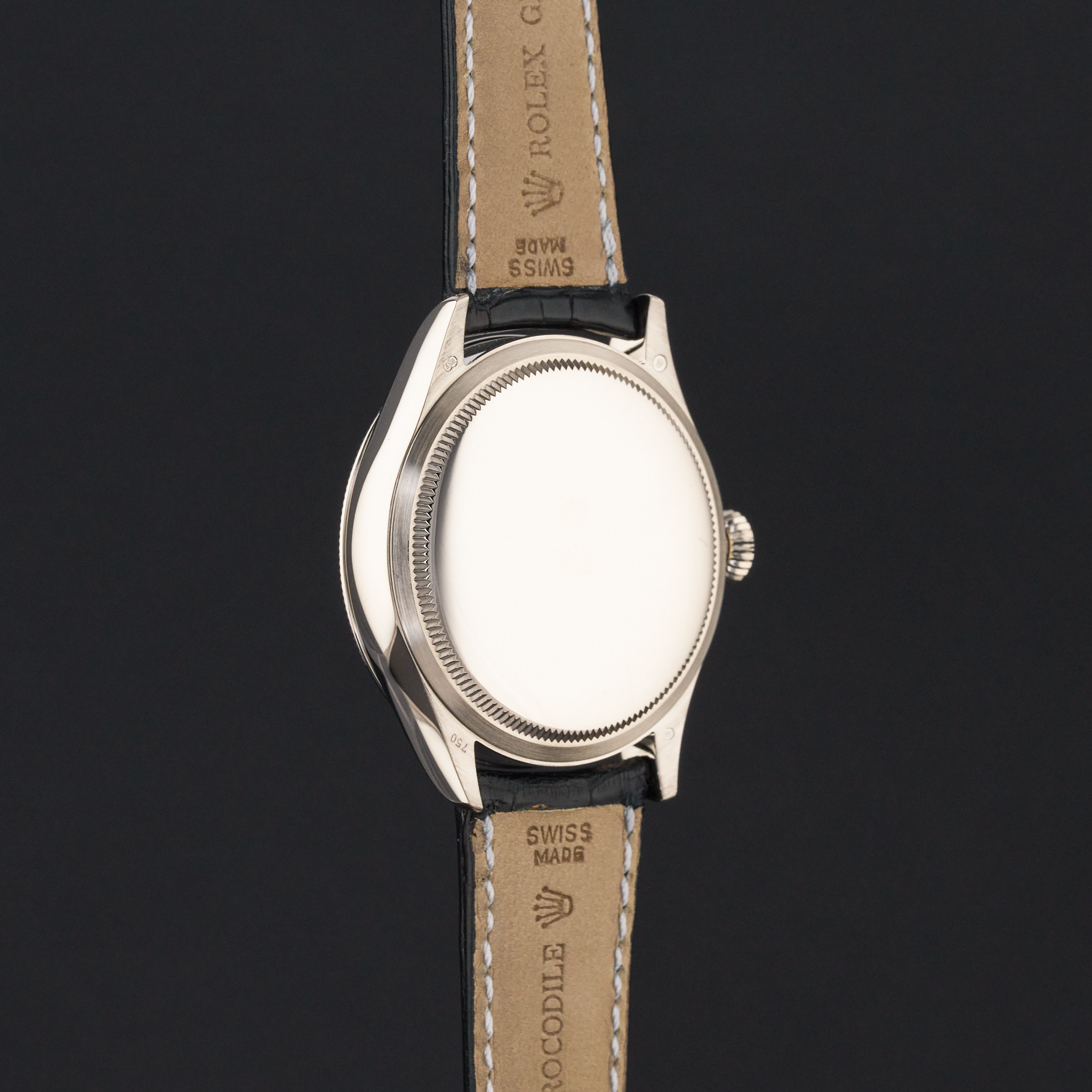 Rolex Cellini Dual Time, 50529, 39mm, 2014, White gold, Black Guilloche dial, Fullset, 1y warranty