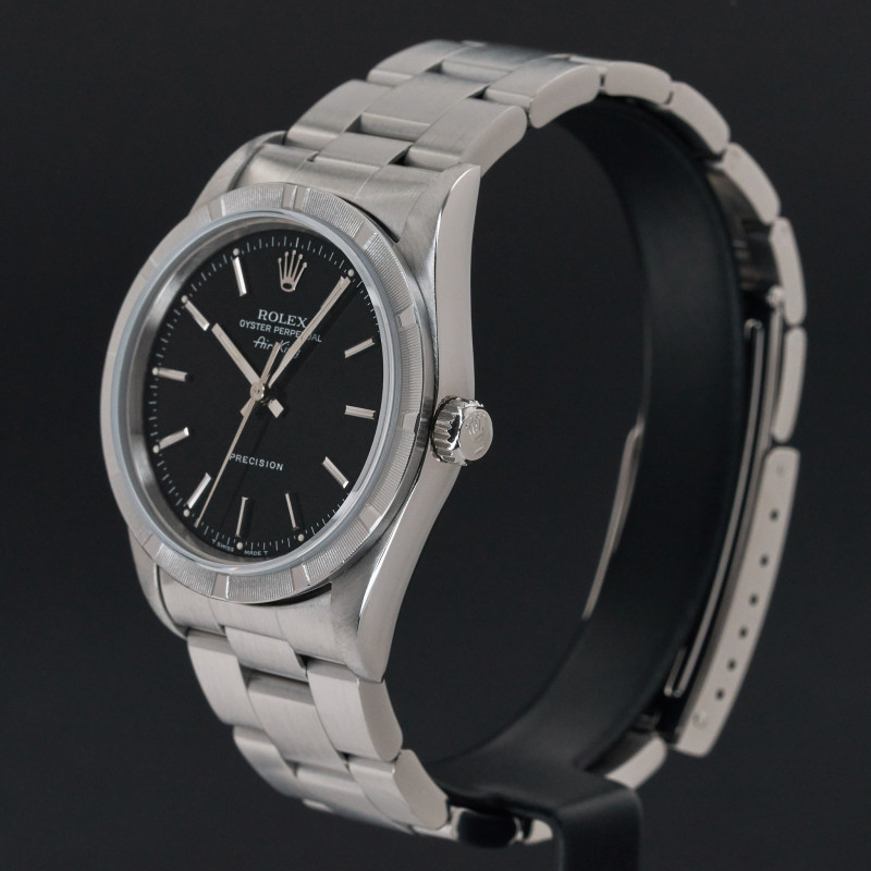 Rolex Air King, 14010, 34mm, 1994, Steel, Black dial, Fullset, 1y warranty