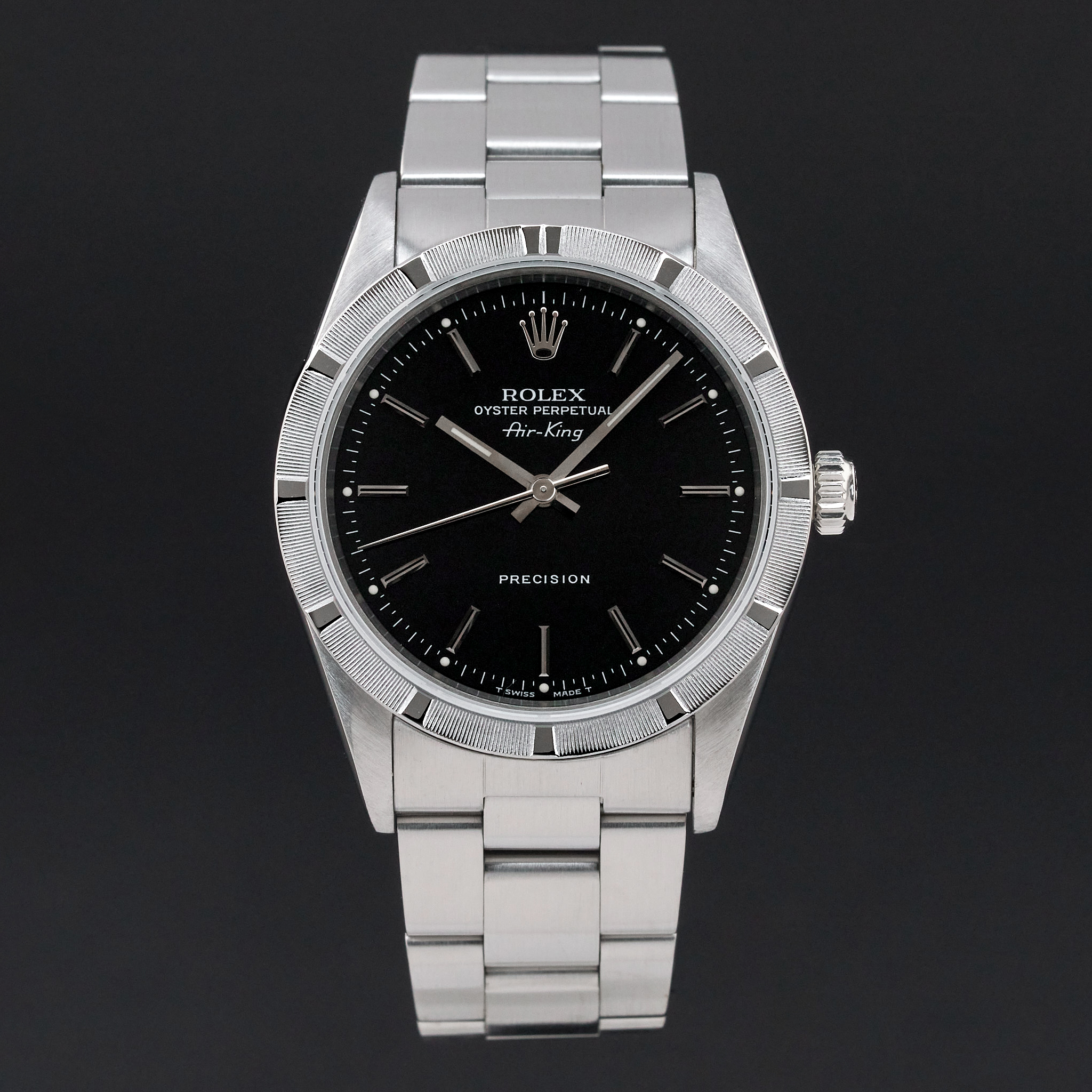 Rolex Air King, 14010, 34mm, 1994, Steel, Black dial, Fullset, 1y warranty