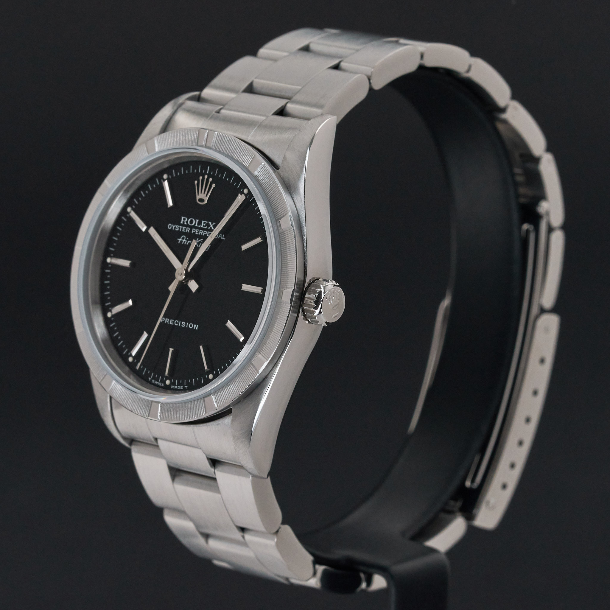 Rolex Air King, 14010, 34mm, 1994, Steel, Black dial, Fullset, 1y warranty