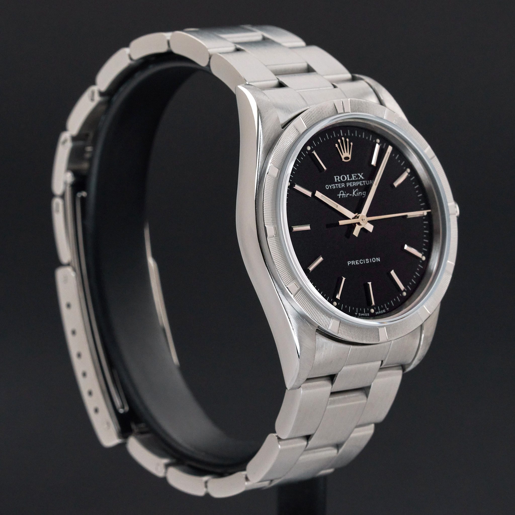 Rolex Air King, 14010, 34mm, 1994, Steel, Black dial, Fullset, 1y warranty