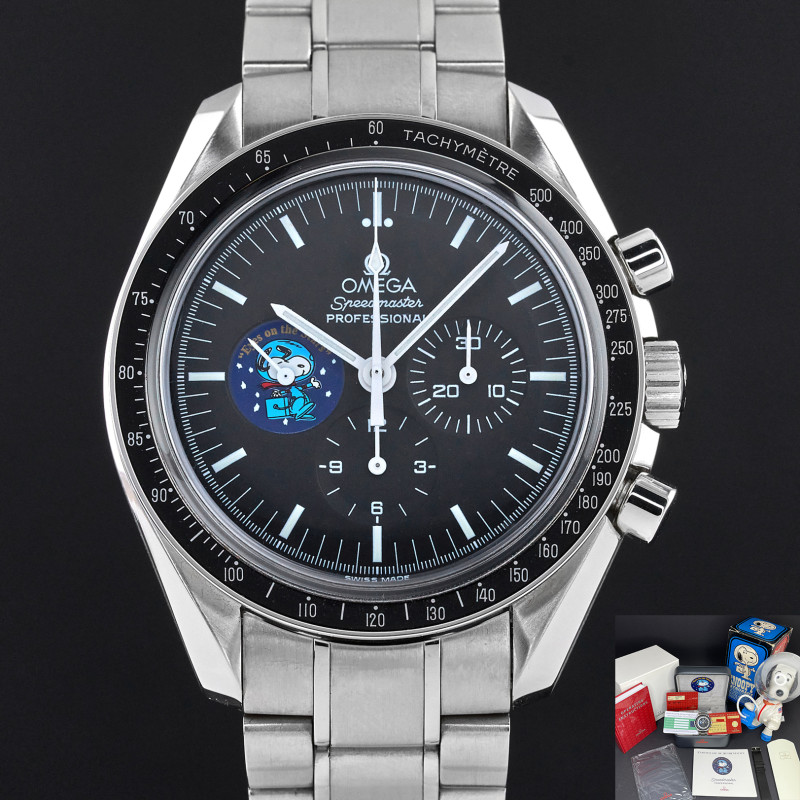 Omega Speedmaster Professional Moonwatch, 42mm, ref. 3578.51.00, Snoopy, Black dial, Fullset, Unpolished, 1y warranty