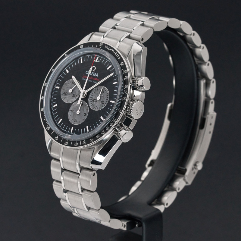 Omega Speedmaster Professional Moonwatch, Apollo Soyuz, 311.30.42.30.99.001, 42mm, 2017, Steel, Black Meteorite dial, Fullset, 1y warranty