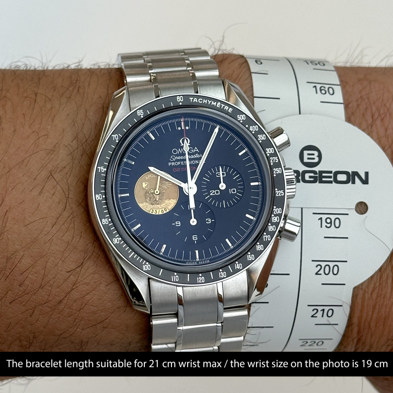 Omega Speedmaster Professional Moonwatch, 42mm, 2009, ref. 311.90.42.30.01.001, Platinum, Apollo 11 40th Anniversary, Black dial, Fullset, 1y warranty