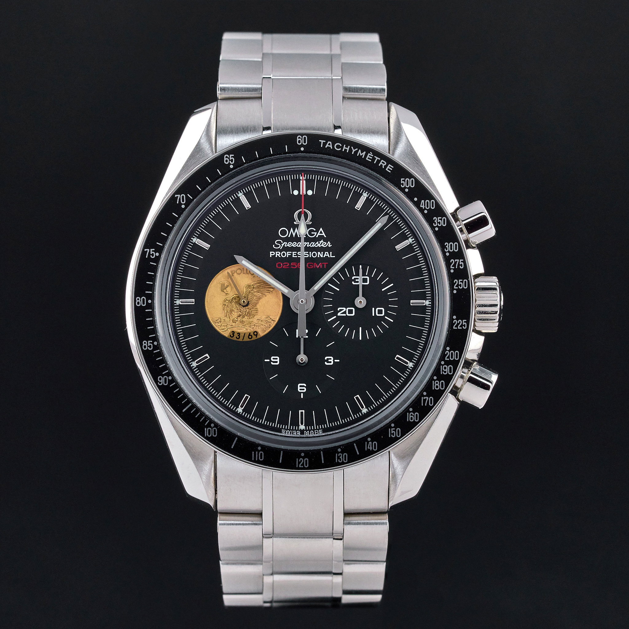 Omega Speedmaster Professional Moonwatch, 42mm, 2009, ref. 311.90.42.30.01.001, Platinum, Apollo 11 40th Anniversary, Black dial, Fullset, 1y warranty