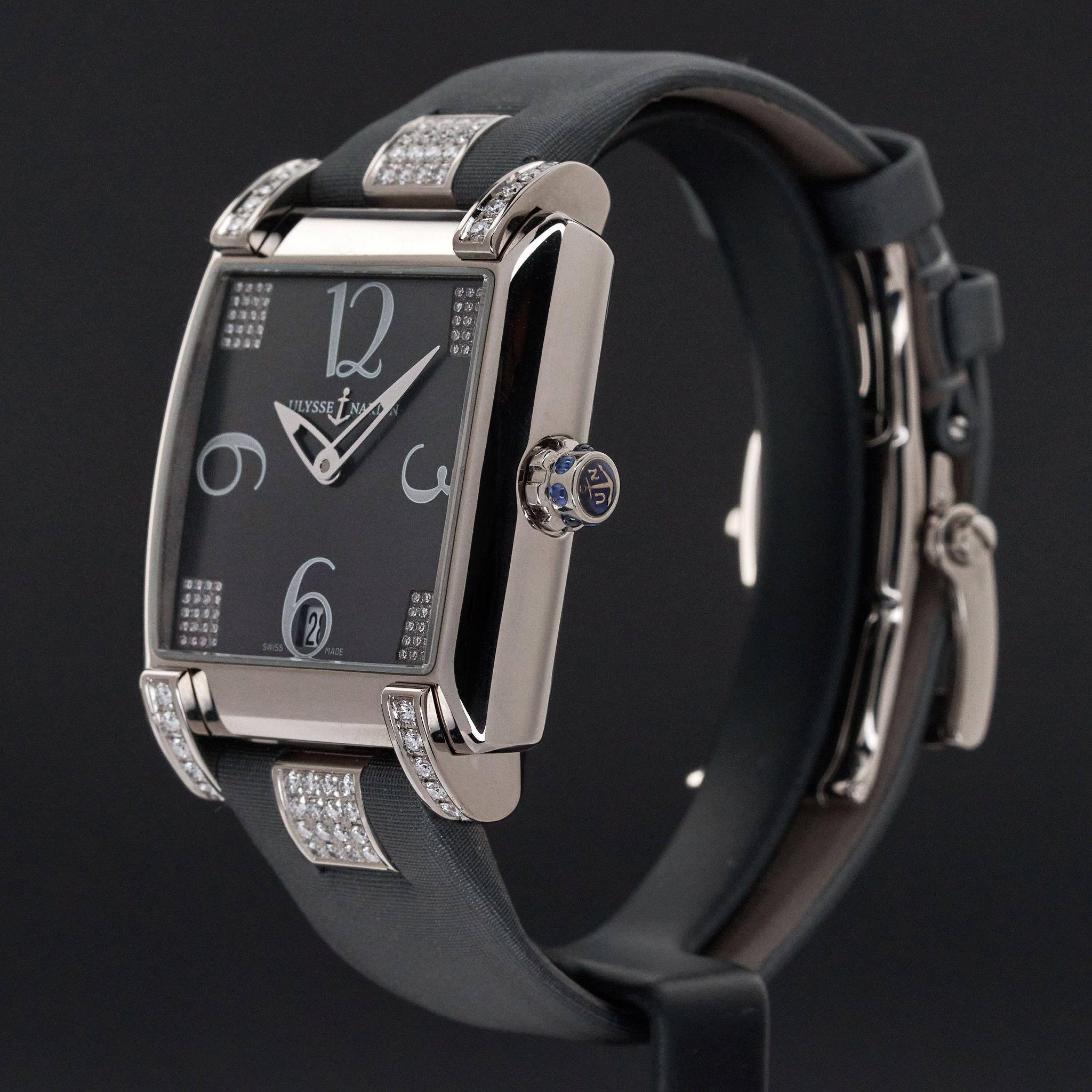 Ulysse Nardin Caprice, 130-91, 34mm, White gold, Grey Arabic dial, Docs, 1y warranty