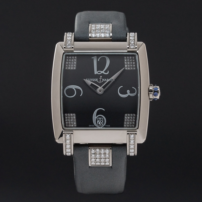 Ulysse Nardin Caprice, 130-91, 34mm, White gold, Grey Arabic dial, Docs, 1y warranty