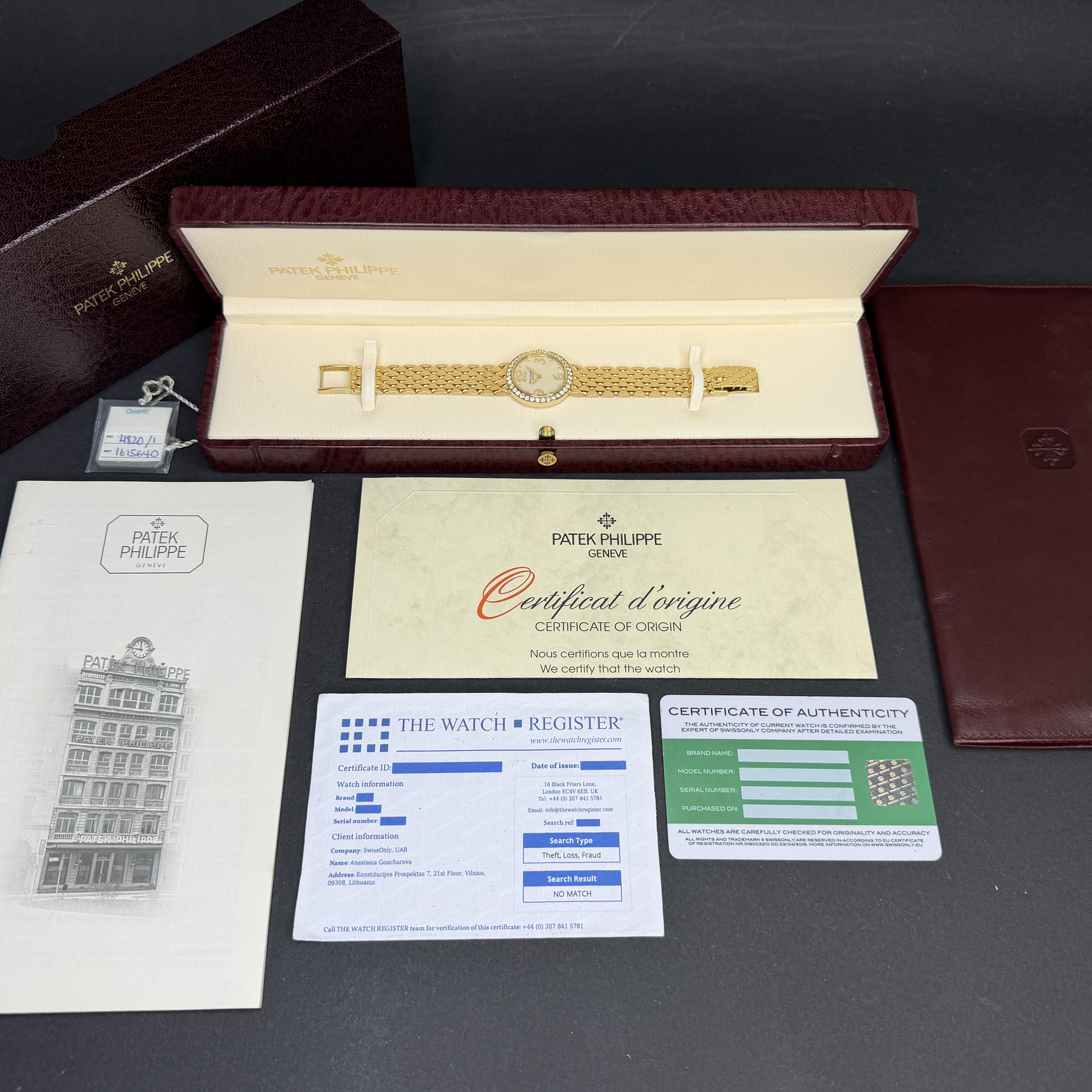 Patek Philippe Calatrava, 4820, 26mm, Yellow gold, Ivory Arabic dial, Fullset, 1y warranty