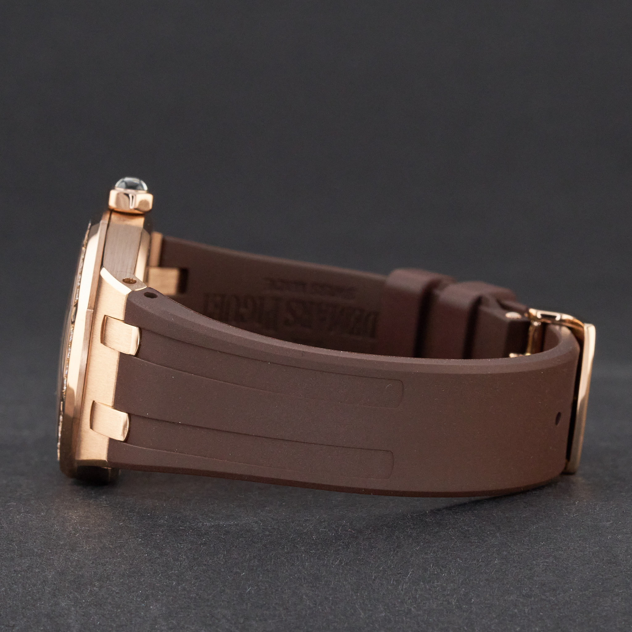 Audemars Piguet Royal Oak Lady, 67601OR.ZZ.D080CA.01, 33mm, 2009, Rose gold, Brown Méga Tapisserie dial, Fullset, 1y warranty