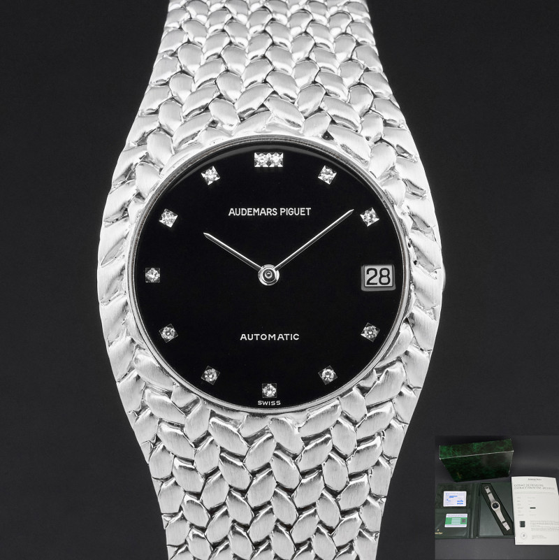 Audemars Piguet Cobra, 5403, 34mm, 1977, White gold, Black Diamond dial, Fullset, 1y warranty